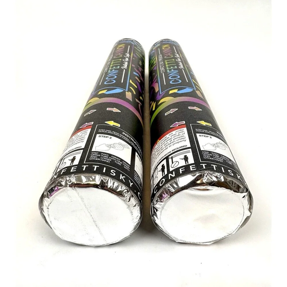 Confetti Sky Premium 2 Multicolored Paper Confetti Cannons - Party Celebrations